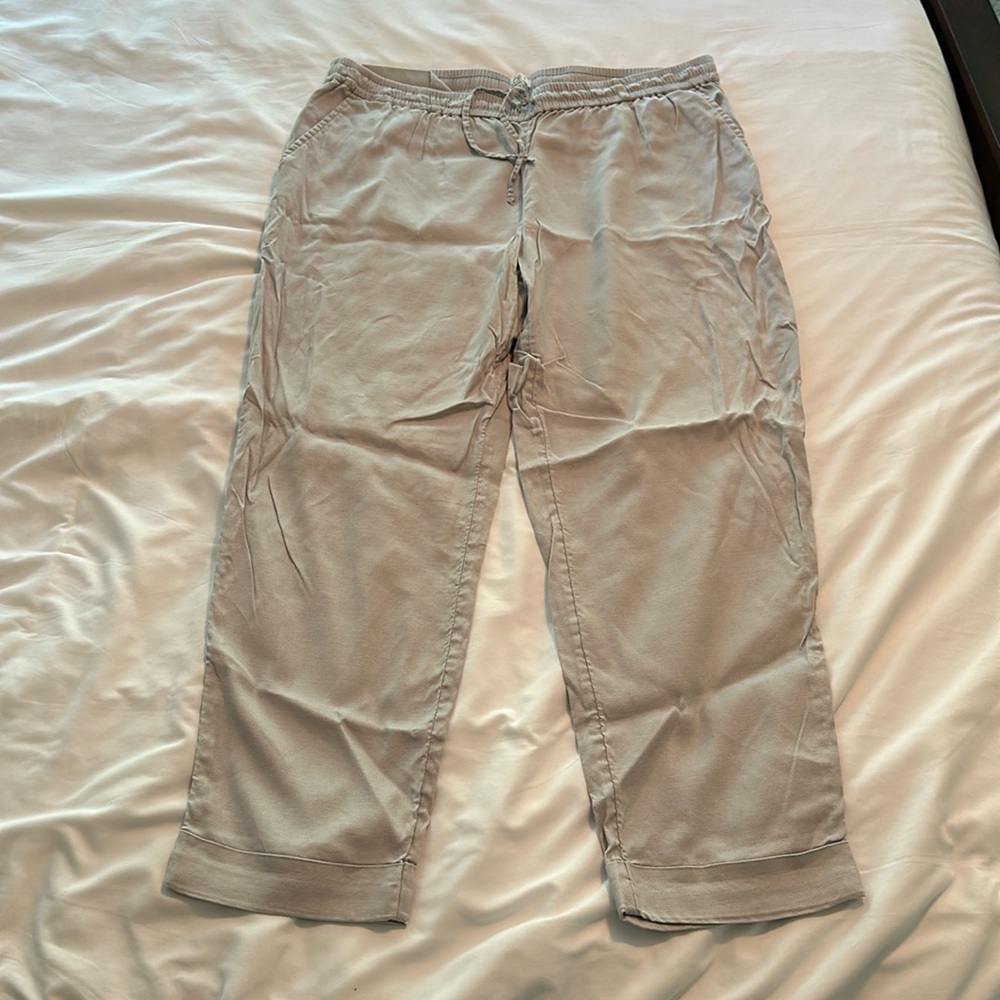 Loft gray summer linen pants